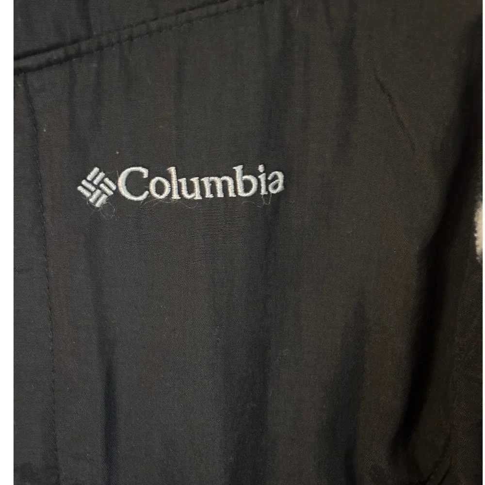 Columbia Interchange Fleece‎ Jacket Houndstooth Black Pink Youth Size 14/16